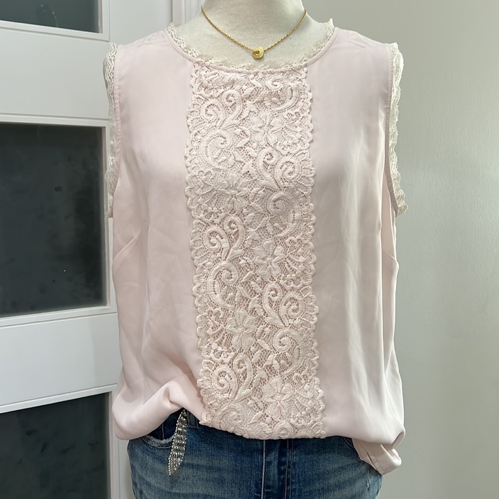 💕Laundry by Shelli Segal Pink Sleeveless Blouse